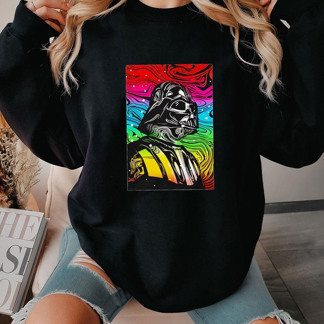 Psychedelic Side Of The Force Darth Vader Star Wars Shirt Ladies Tee