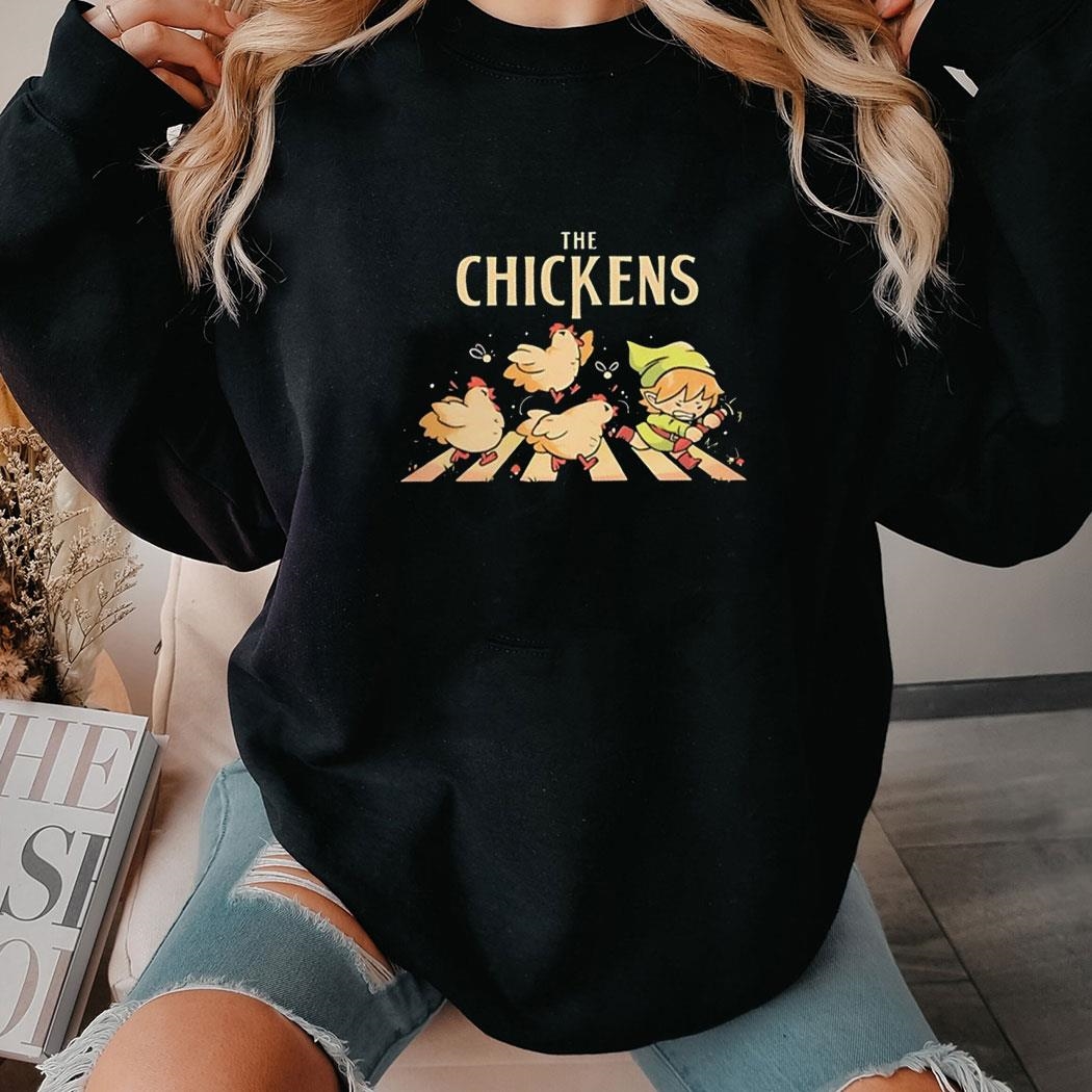 The Chickens Link And Cuccos Walking Across Shirt Ladies Tee