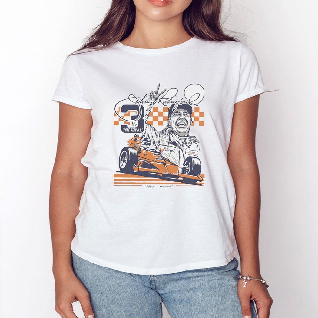 Johnny Rutherford Lone Star Jr Graphic Shirt Ladies Tee