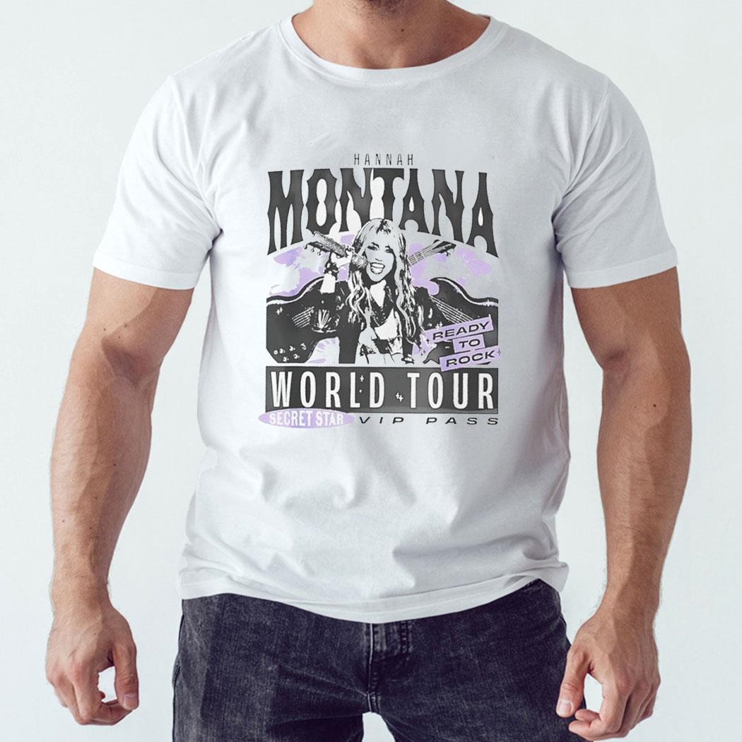 Hannah Montana World Tour Ready To Rock Secret Star Vip Pass Shirt Hoodie