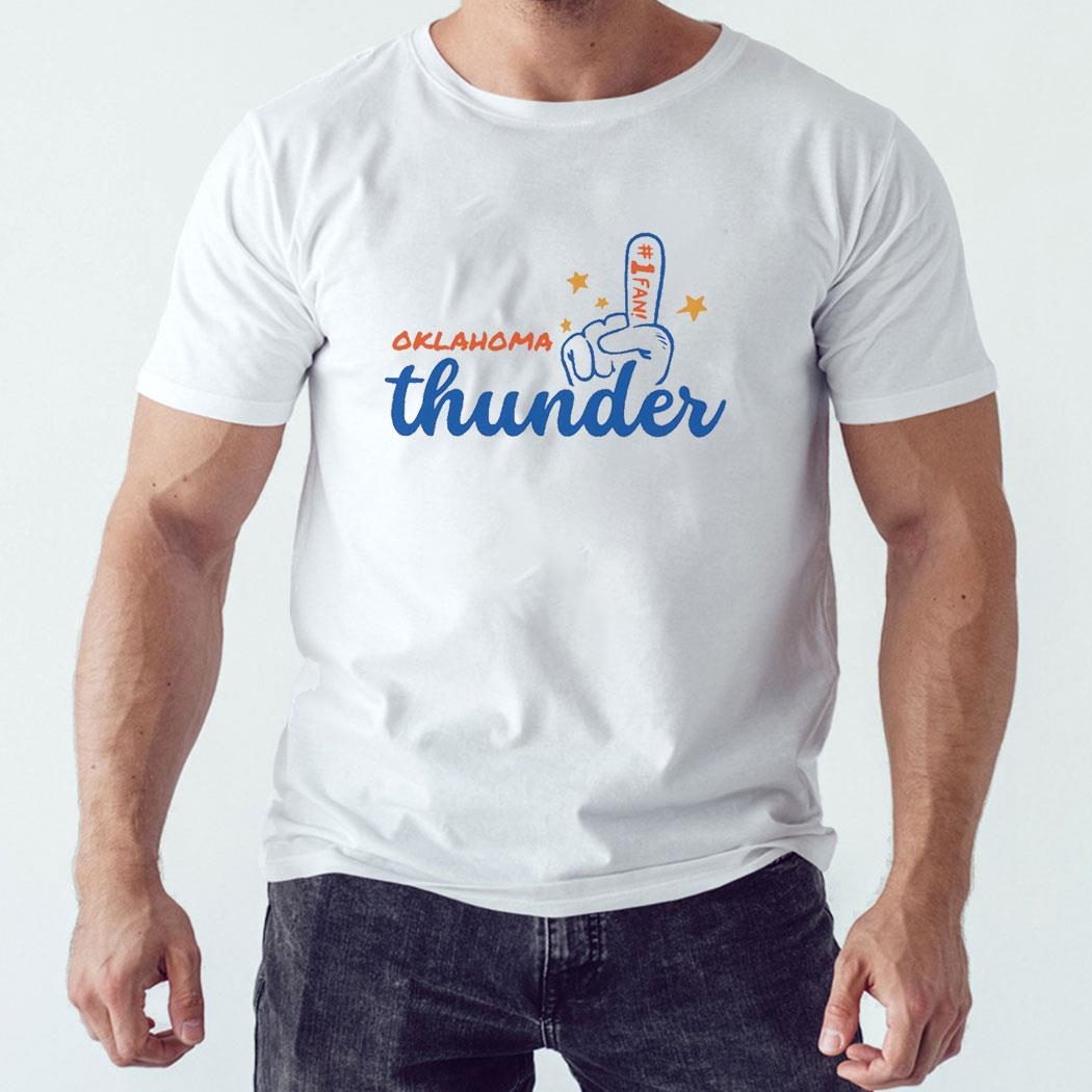 Oklahoma City Thunder No 1 Fan Finger Shirt Hoodie