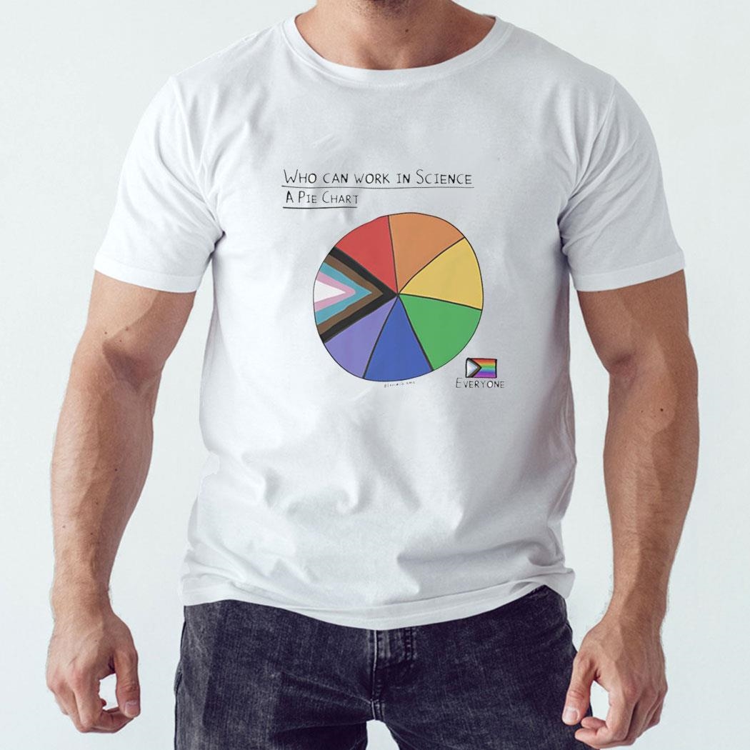 Who Can Work In Science A Pie Chart Lgbt Flag Shirt Ladies Tee