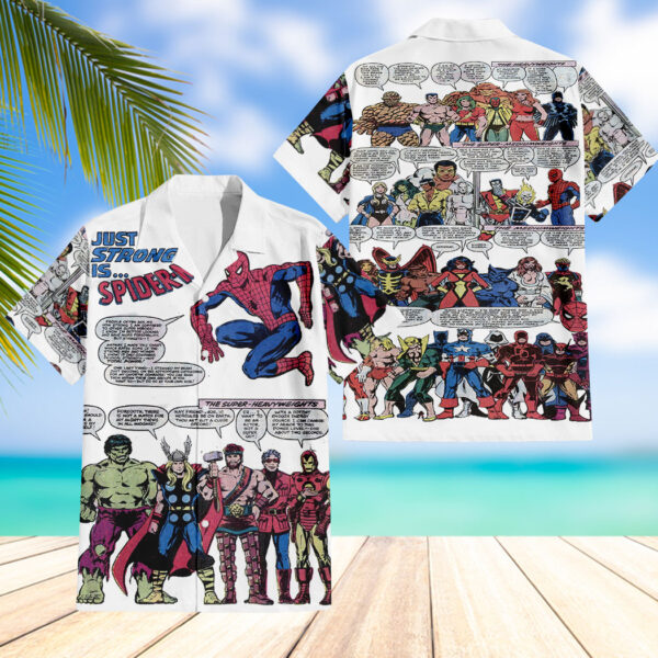 Marvel Strength Chart Hawaiian Shirt
