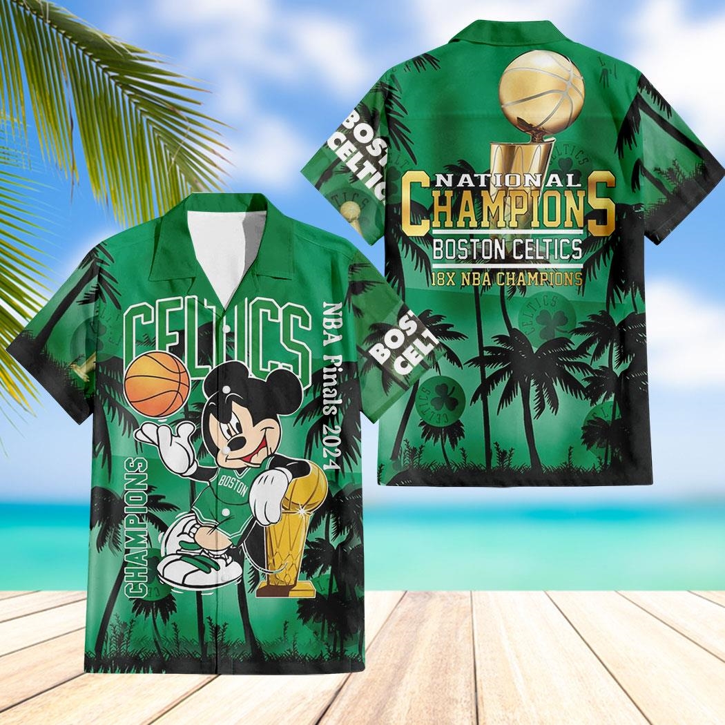 Mickey Mouse Boston Celtics Nba Champions 2024 Hawaiian Shirt