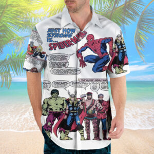 2 Marvel Strength Chart Hawaiian Shirt