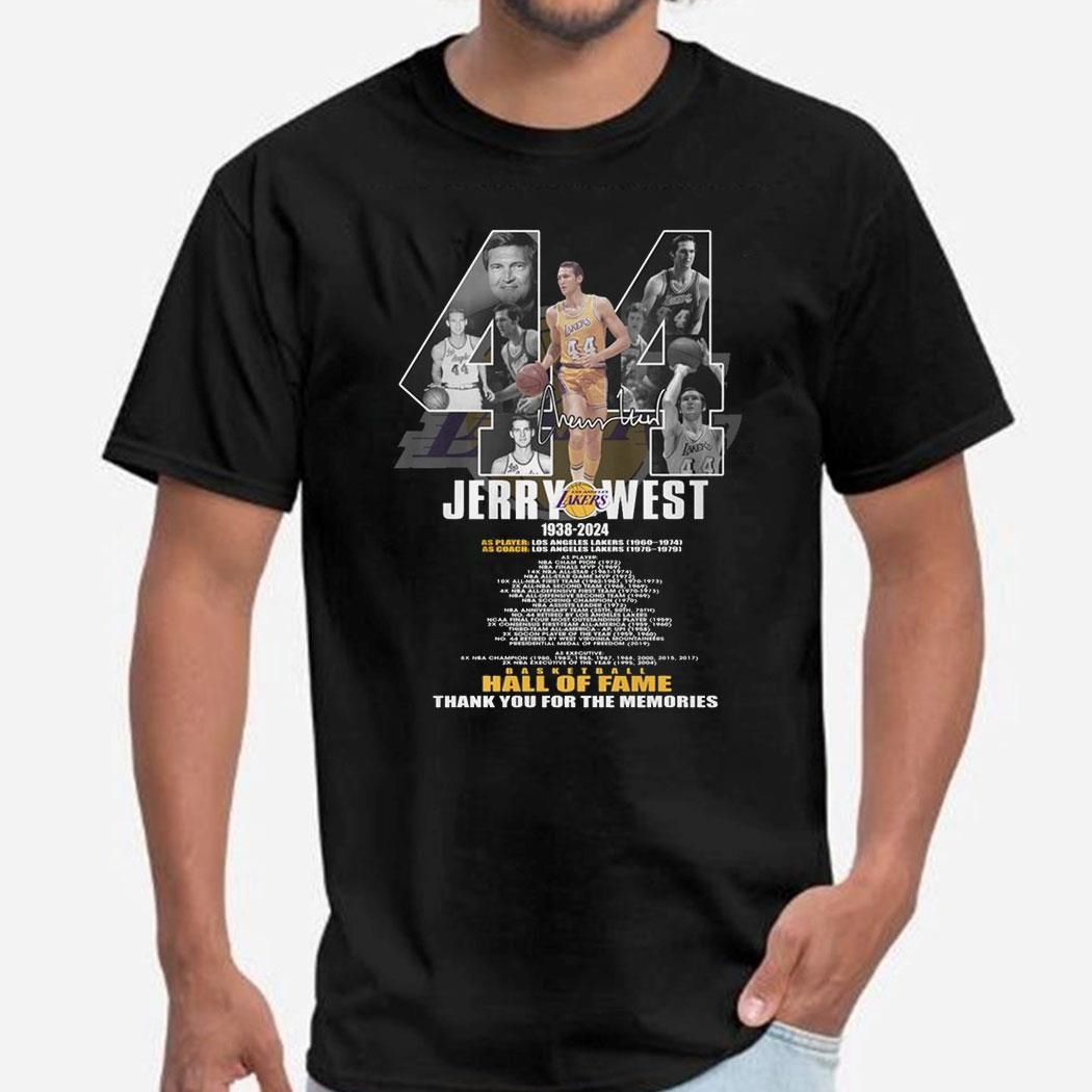 Jerry West 1938 2024 Basketball Hall Of Fame Thank You For The Memories Shirt