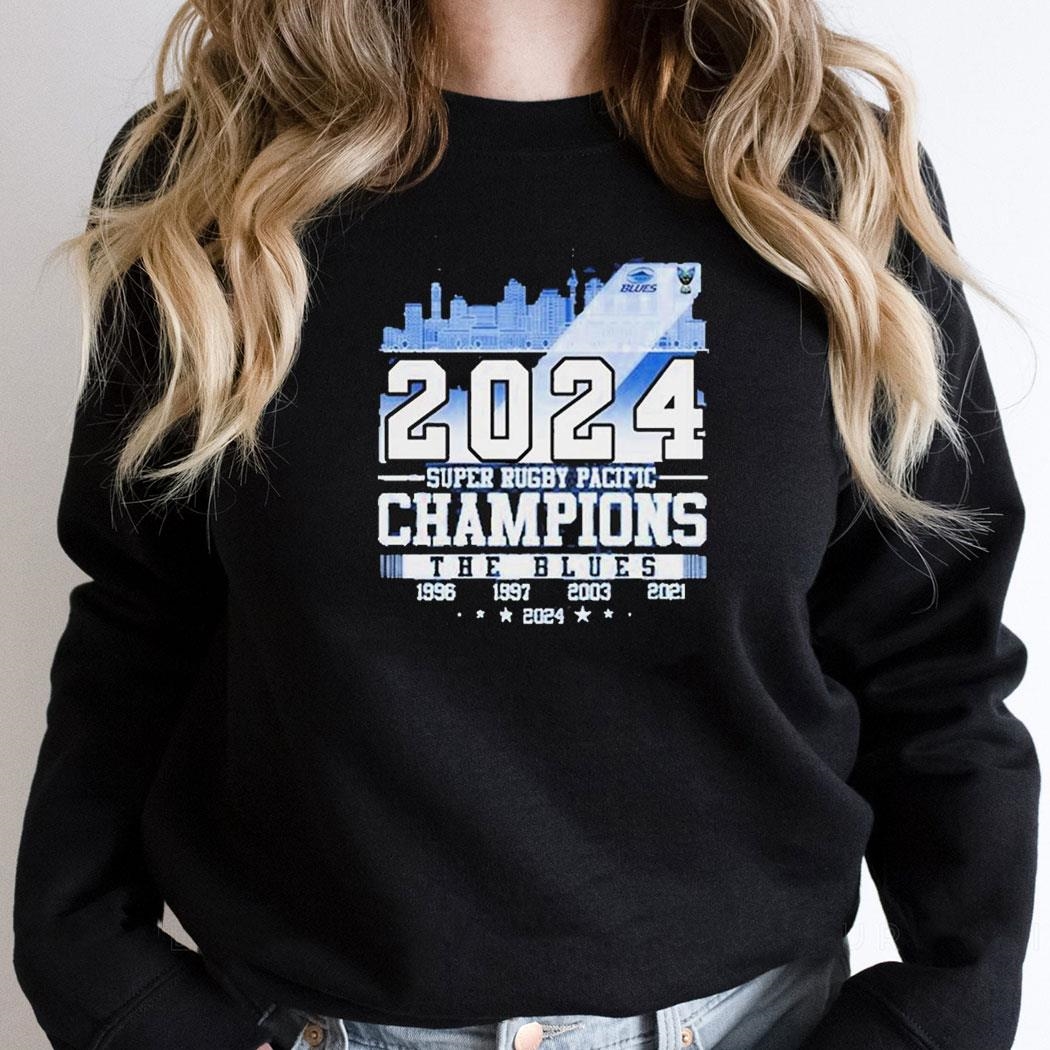 Blues Rugby Union Team Super Rugby Pacific Champions 2024 Shirt Hoodie