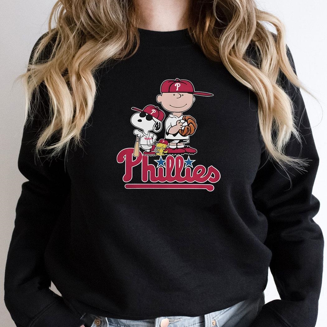 Peanuts Snoopy And Charlie Brown Philadelphia Phillies Baseball Logo 2024 Shirt Hoodie