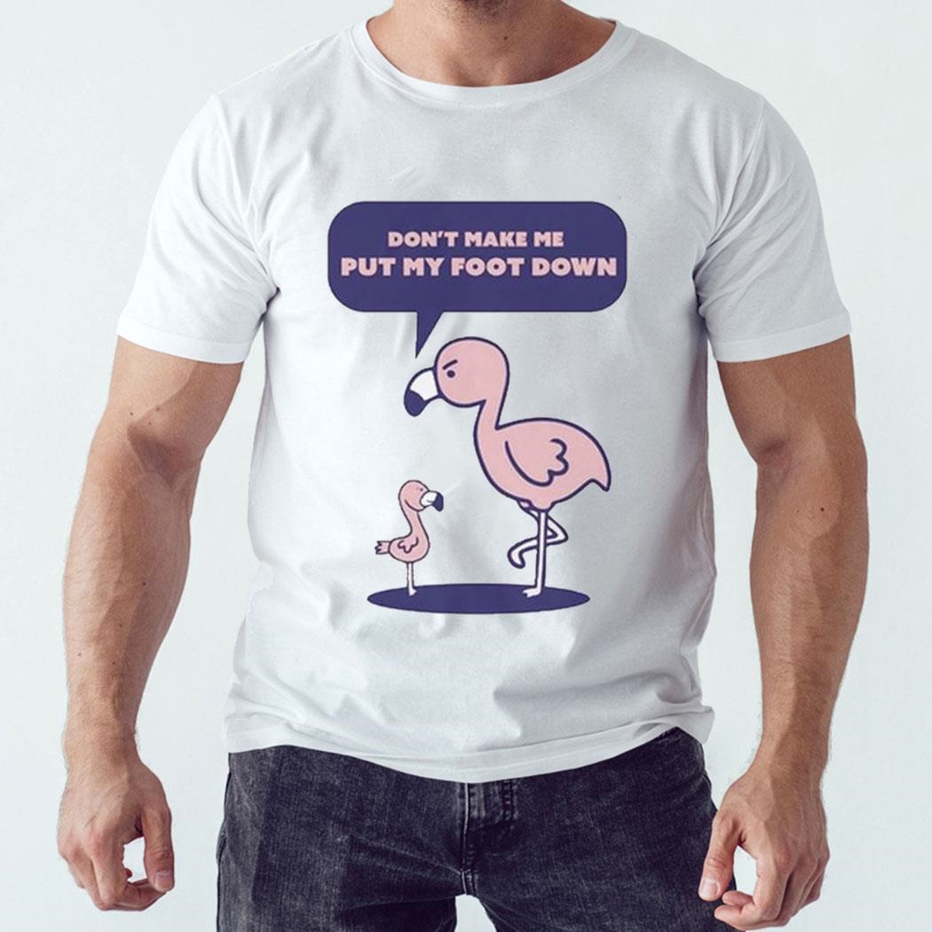 The Popular Flamingo Dont Make Me Put My Foot Down Shirt Hoodie