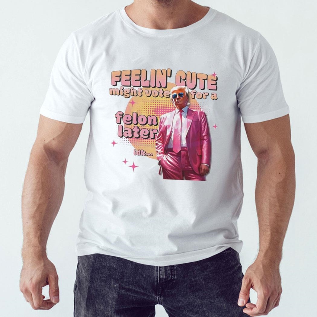 Trump Feelin Cute Might Vote For A Felon Later Shirt Hoodie