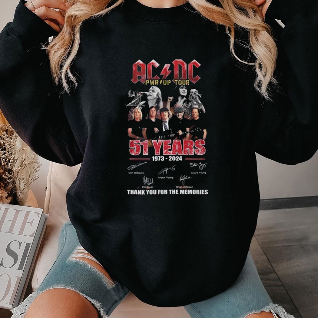 Acdc World Tour 2024 Pwr Thank Memories Shirt Hoodie