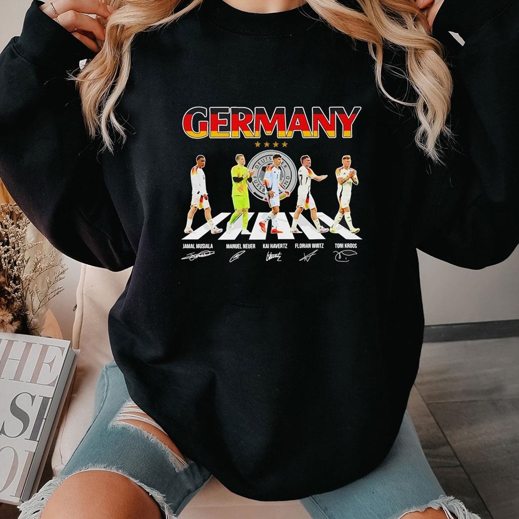 Germany Fc Jamal Musiala Manuel Neuer Kai Havertz Florian Wirtz Toni Kroos Signature Abbey Road Shirt