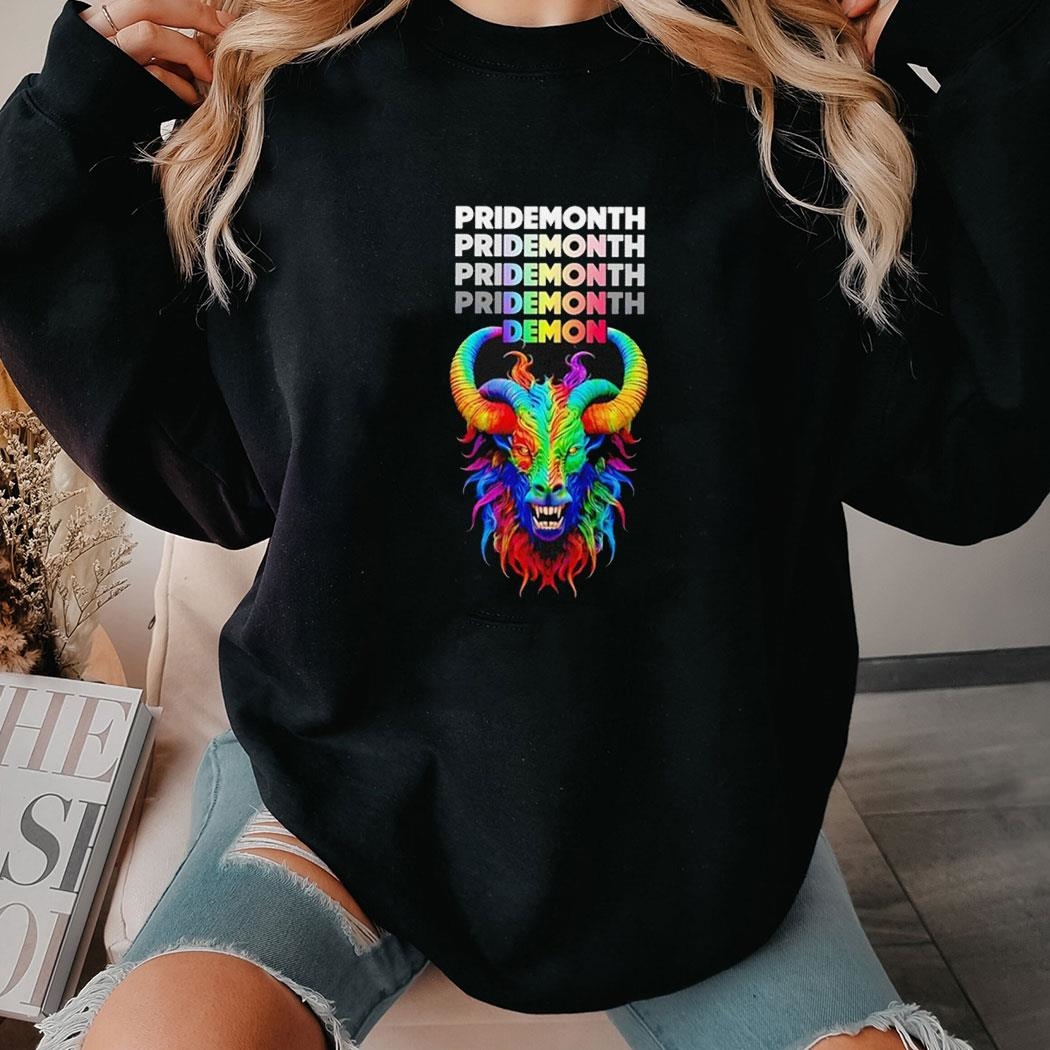 Goat Pridemonth Demon Tee Hoodie