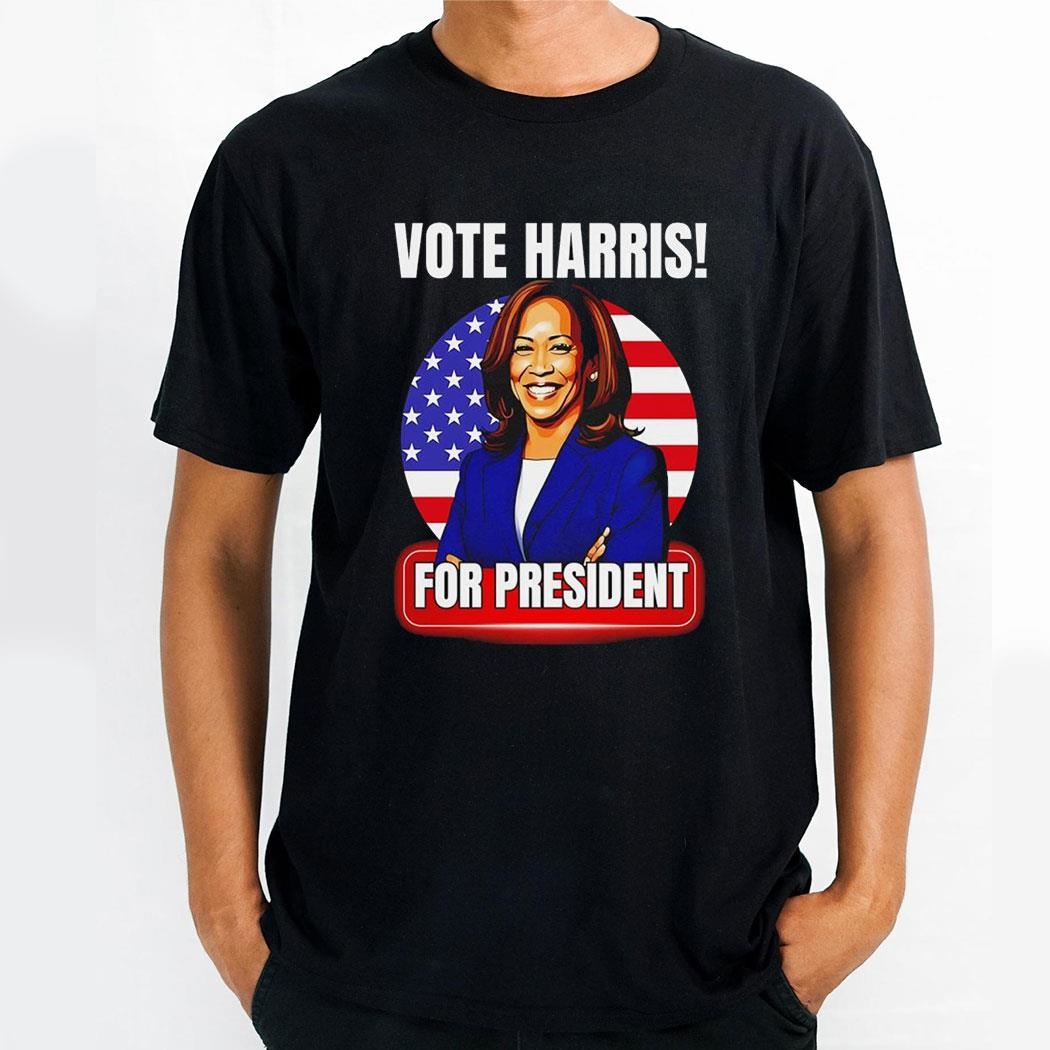 Vote Kamala Harris For President 2024 American Flag Shirt