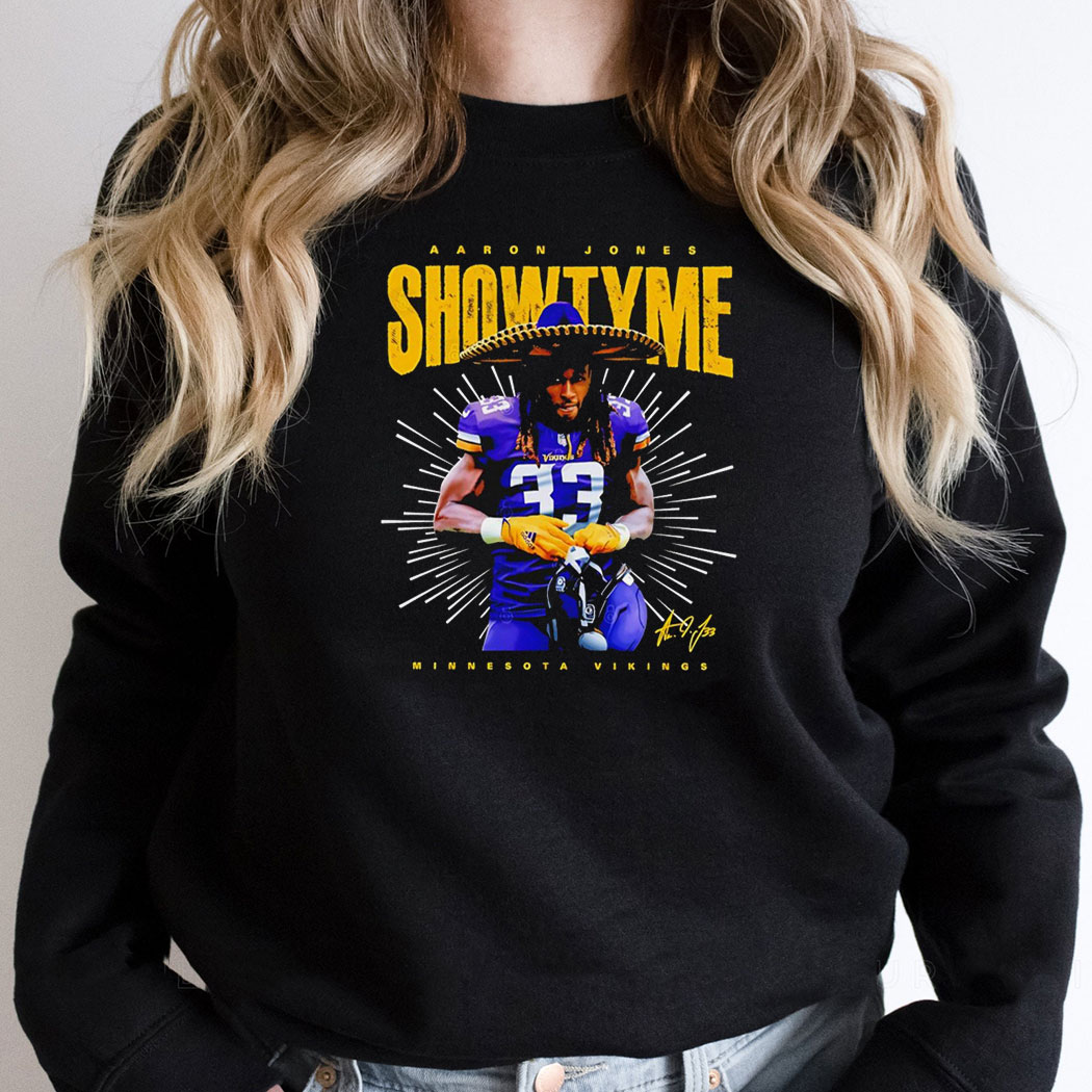 Aaron Jones Minnesota Vikings Showtyme Signature 2024 Shirt Hoodie