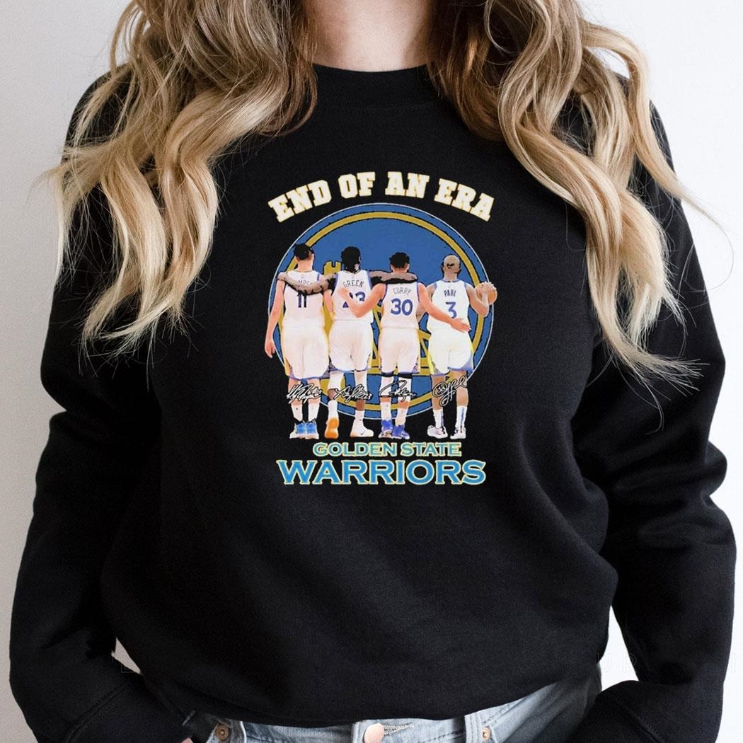 Golden State Warriors Paul Curry Thompson Green End Of An Era Shirt Hoodie