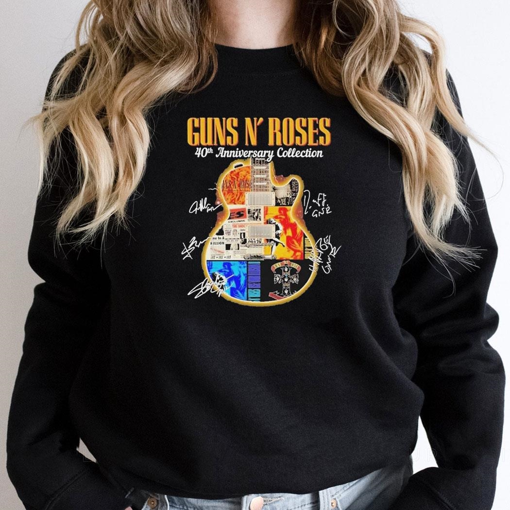 Guns N Roses 40th Anniversary Collection Fan Memories Shirt Hoodie