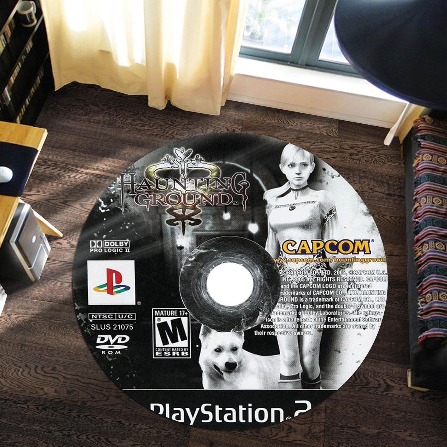 God Of War Original Playstation 2 Disc Round Rug Carpet