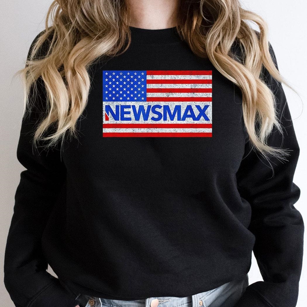 Newsmax Alternative Conservative News Politics And Finance American Flag Shirt