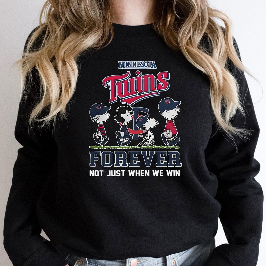 Peanuts Characters Minnesota Twins Forever Not Just When We Win 2024 Cartoon Shirt