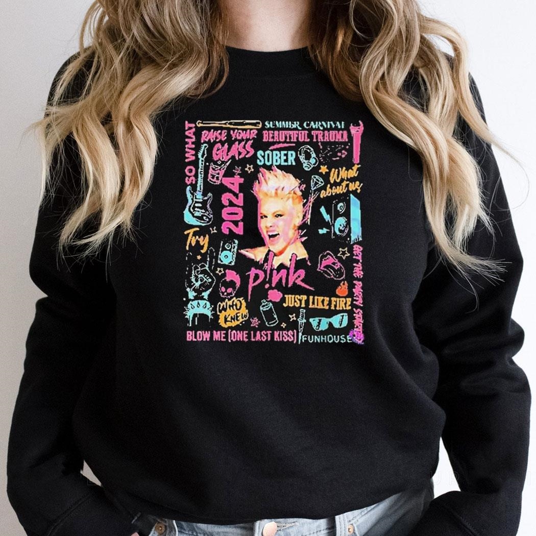 Pink Summer 2024 Carnival Beautiful Trauma World Tour Shirt