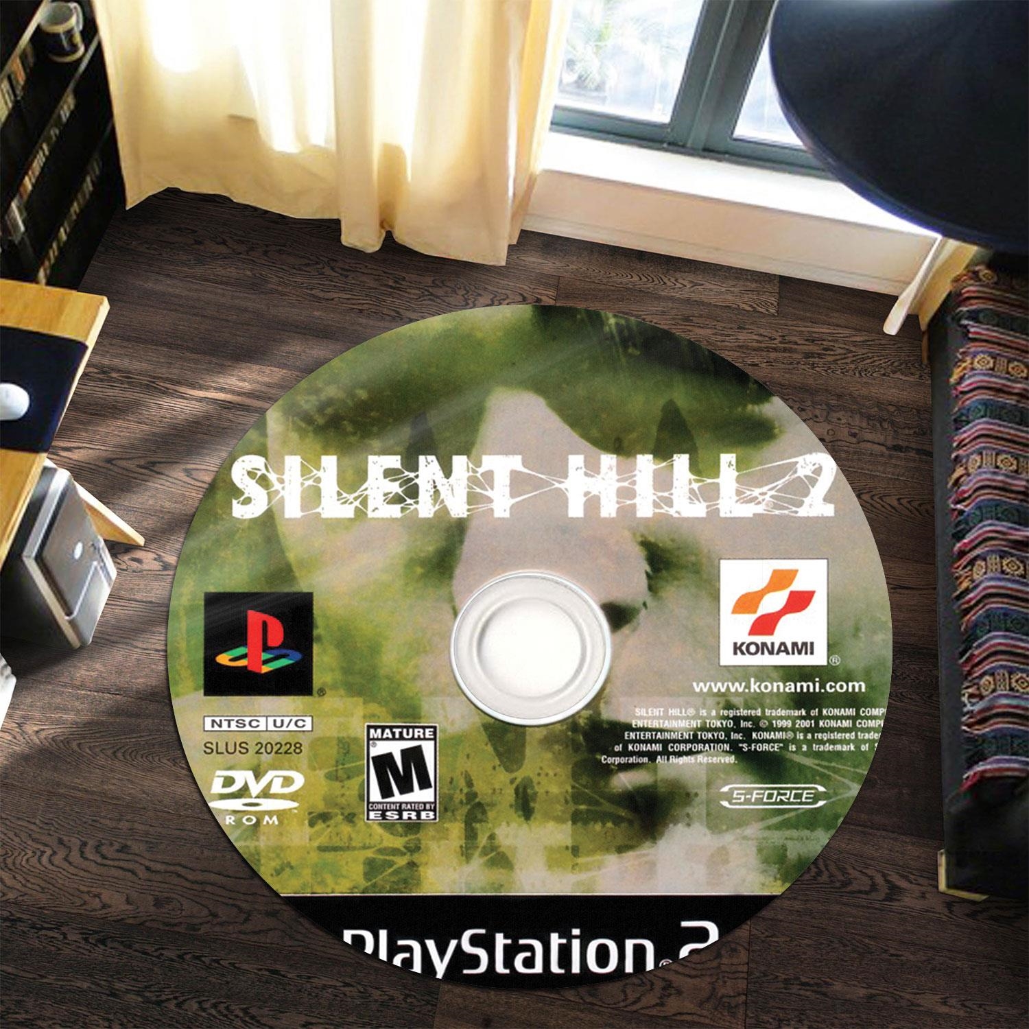 Silent Hill 2 Playstation 2 Konami Disc Round Rug Carpet