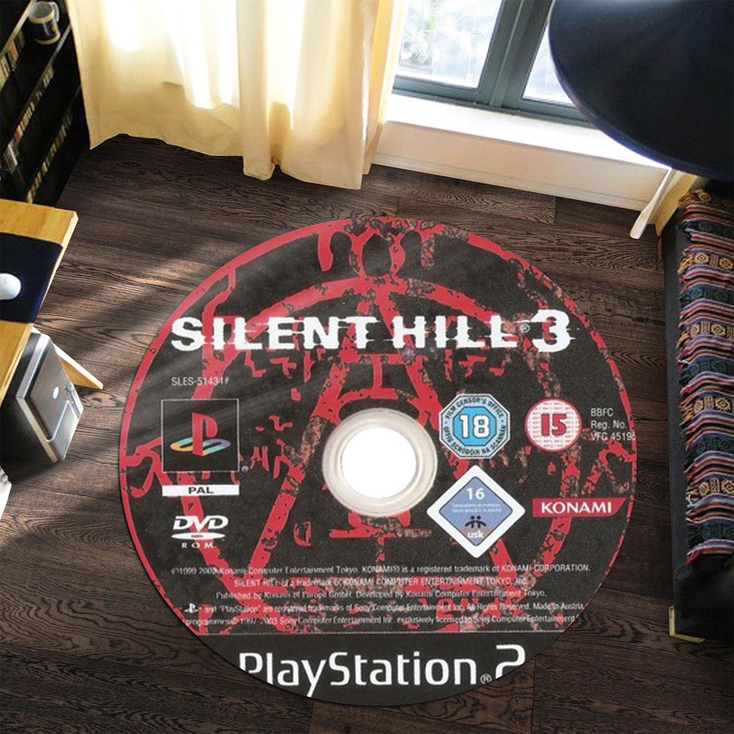 Silent Hill Origins Playstation 2 Disc Round Rug Carpet