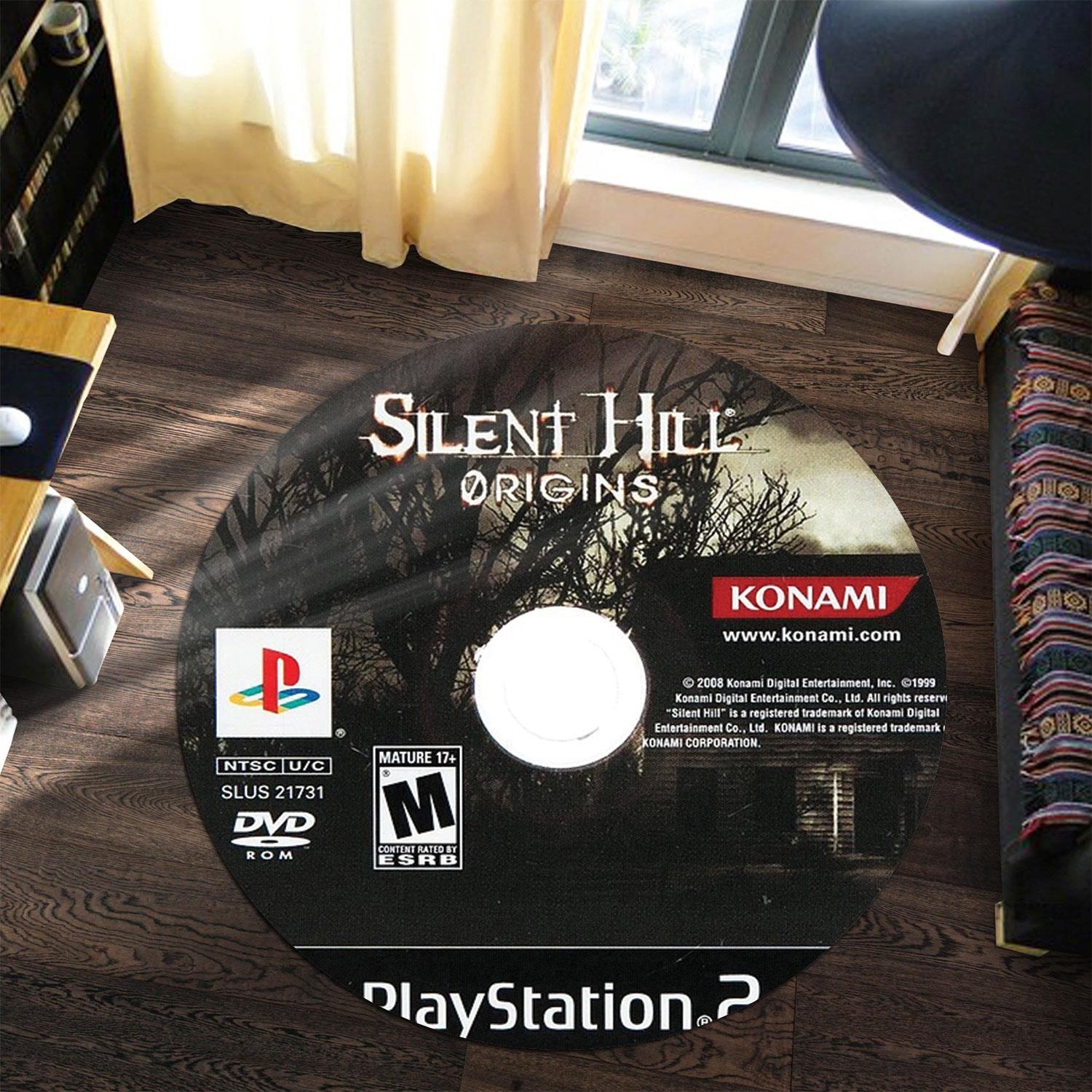 Silent Hill Shattered Memories Playstation 2 Disc Round Rug Carpet