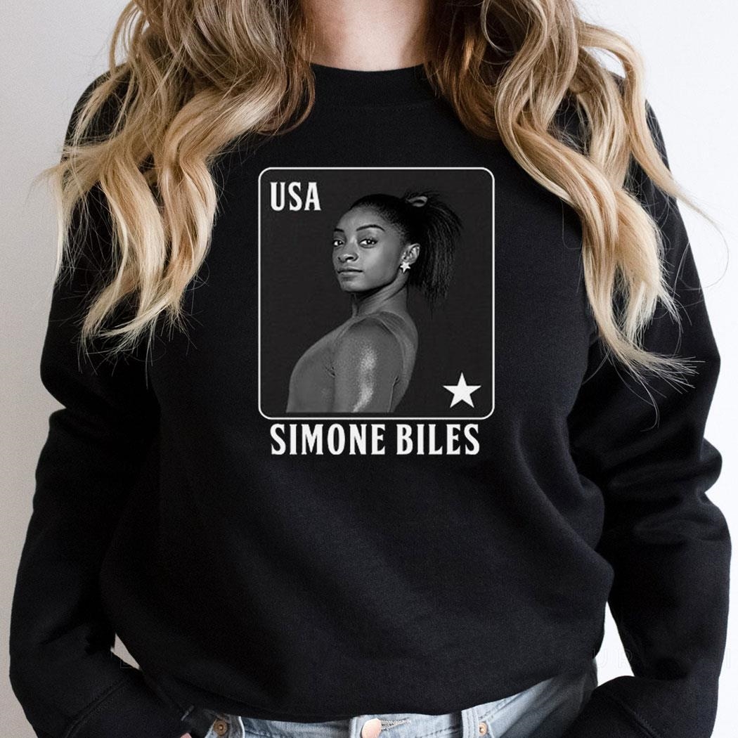 Simone Biles Gymnastics Playing Card Usa Shirt