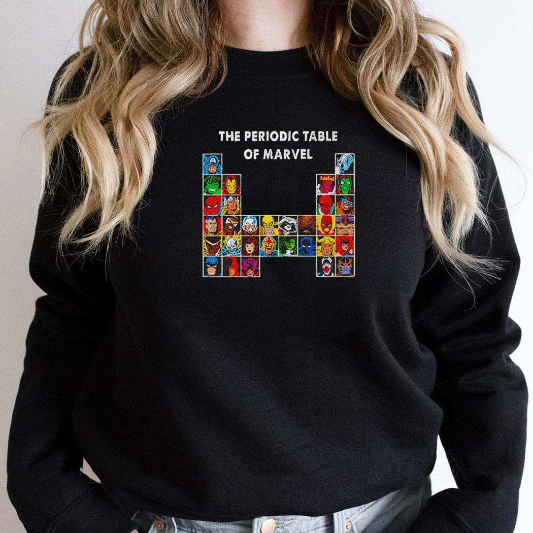 The Periodic Table Of Marvel Shirt Hoodie