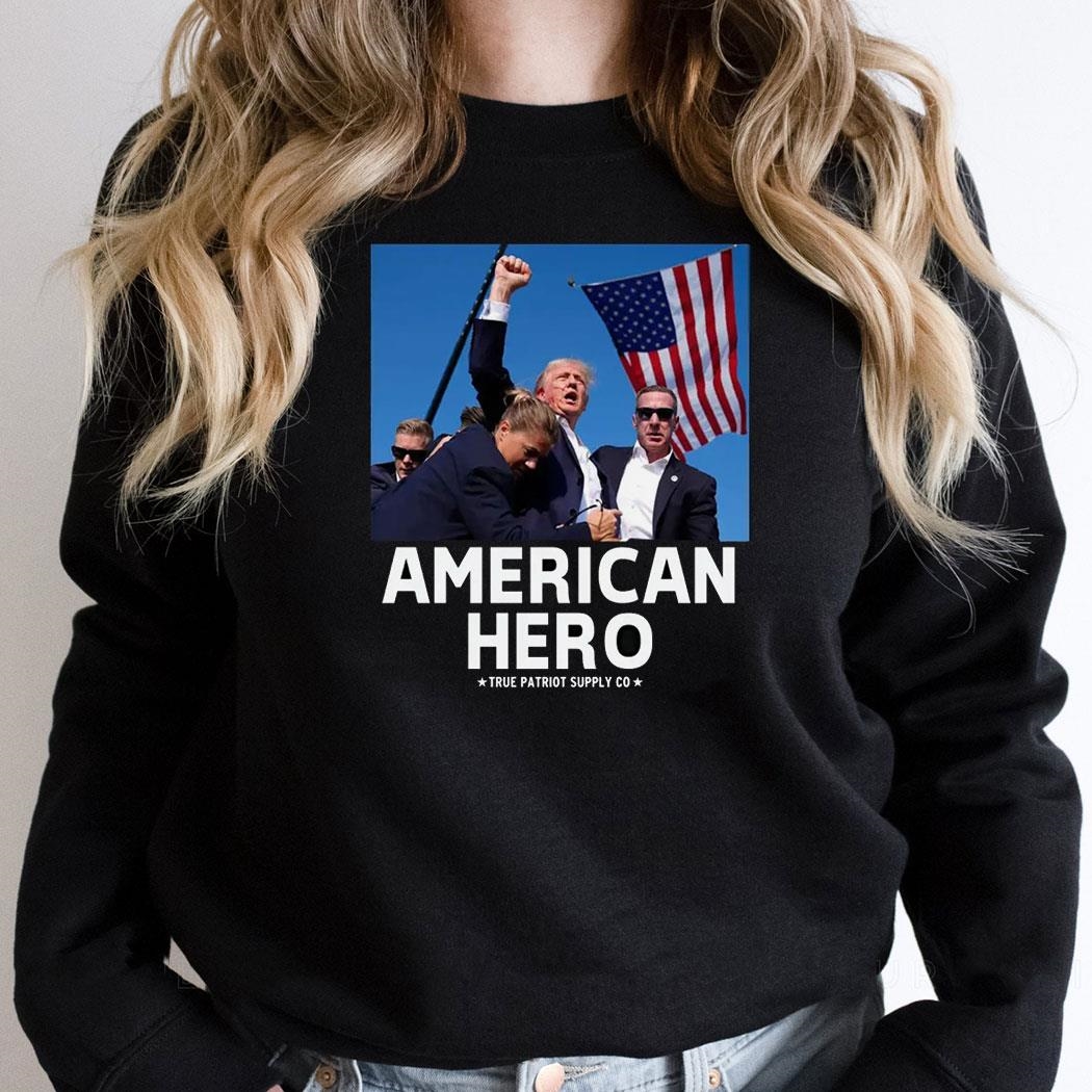 Trump Assassination Attempt American Hero T-shirt