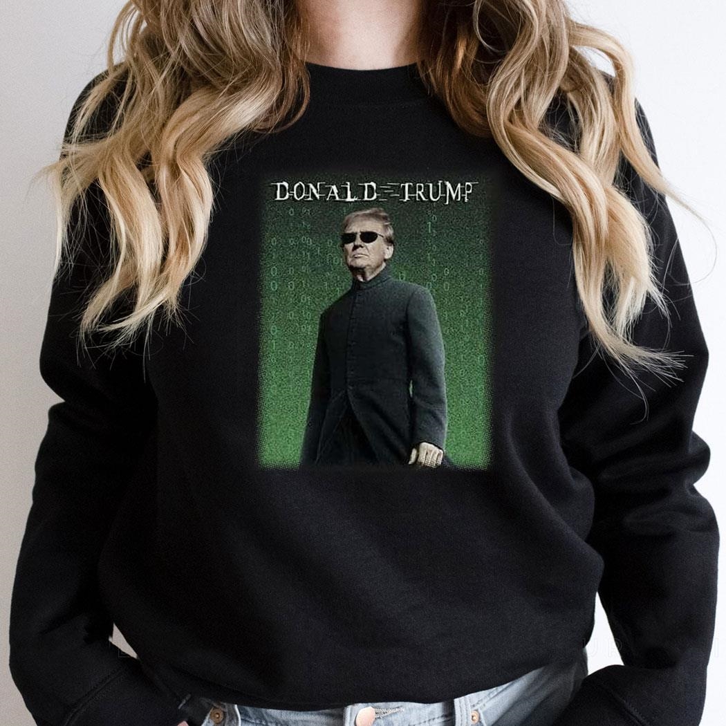 Trump Assassination Attempt Neo Matrix Parody Shirt