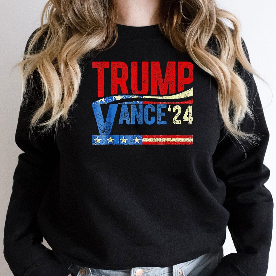 Trump Vance 2024 Retro Stripe Trump Jd Vance Shirt Hoodie