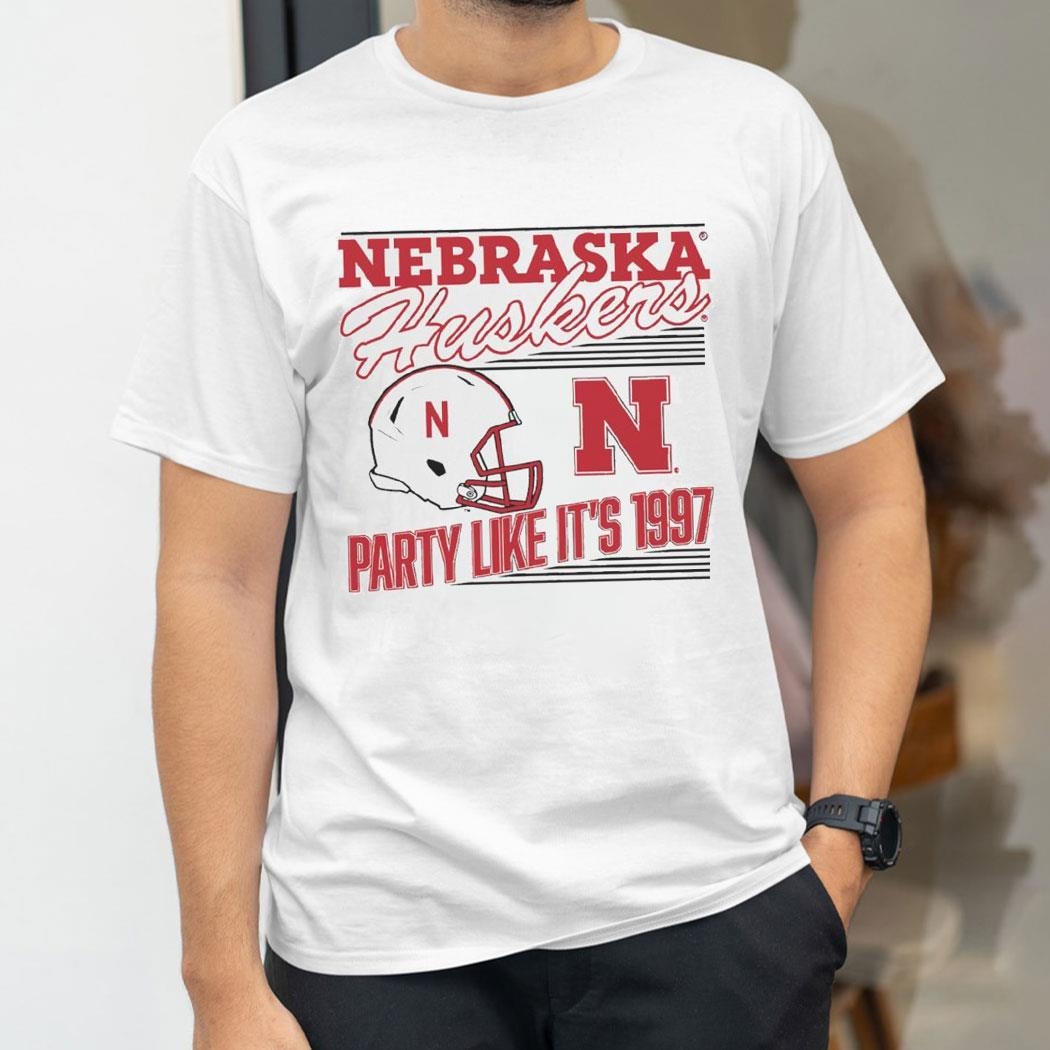 Nebraska Cornhuskers Party Like Its 1997 Vintage Helmet Shirt