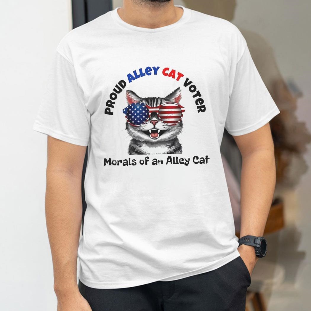 Trump Cat Proud Alley Cat Voter Morals Of An Alley Cat 2024 Shirt Hoodie