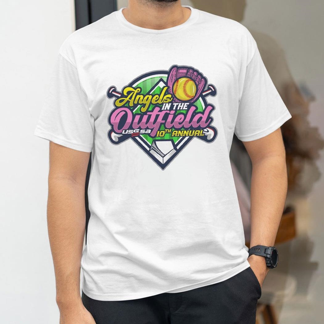 Usssa New York Fast Pitch Angels In The Outfield 10th Annual 2024 Logo Shirt