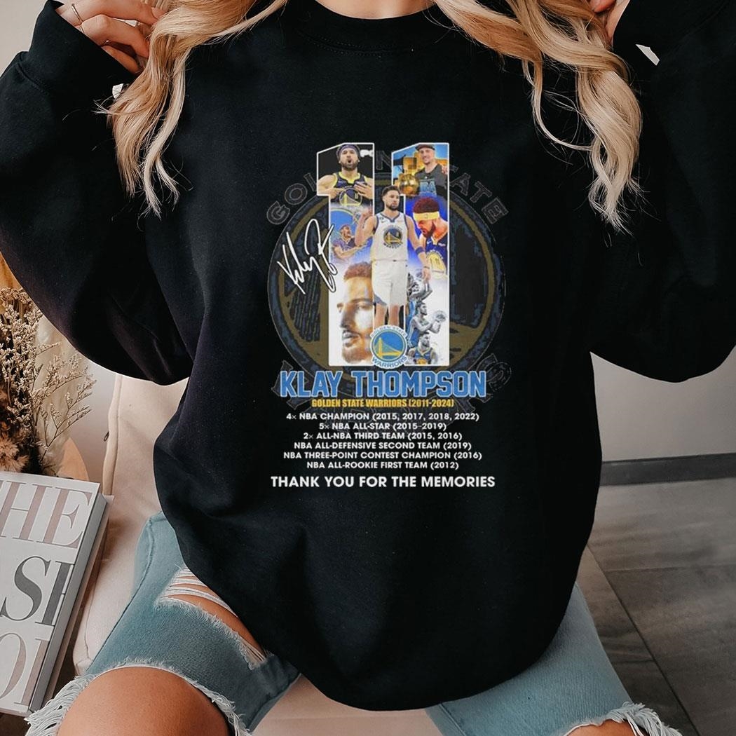 Golden State Warriors Klay Thompson 2011 2024 Thank You For The Memories Signature Shirt