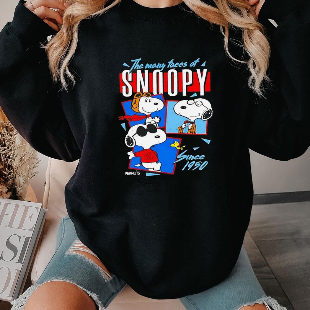 Peanuts The Many Faces Of Snoopy Since 1950 Shirt Hoodie