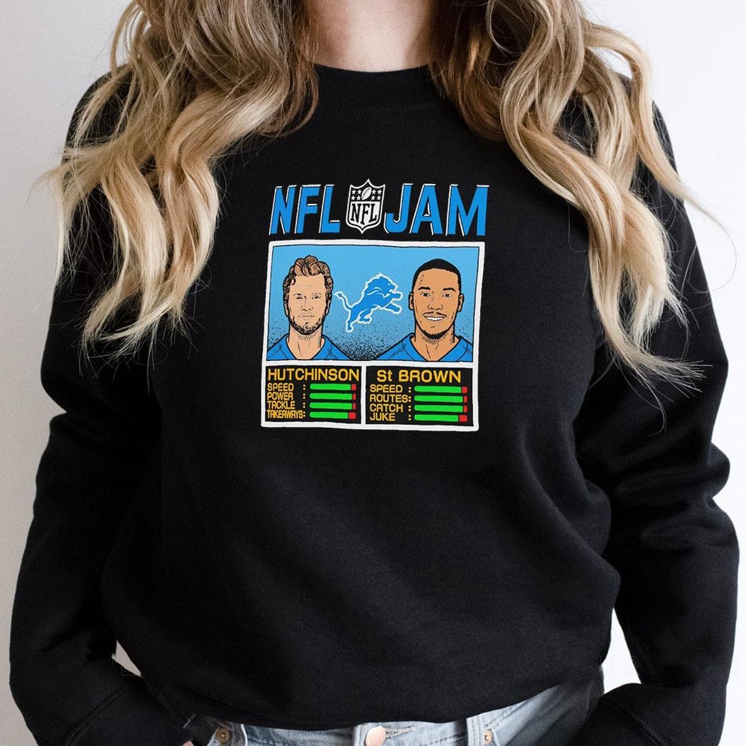 Aidan Hutchinson And Amon Ra St Brown Detroit Lions Nfl Jam Shirt