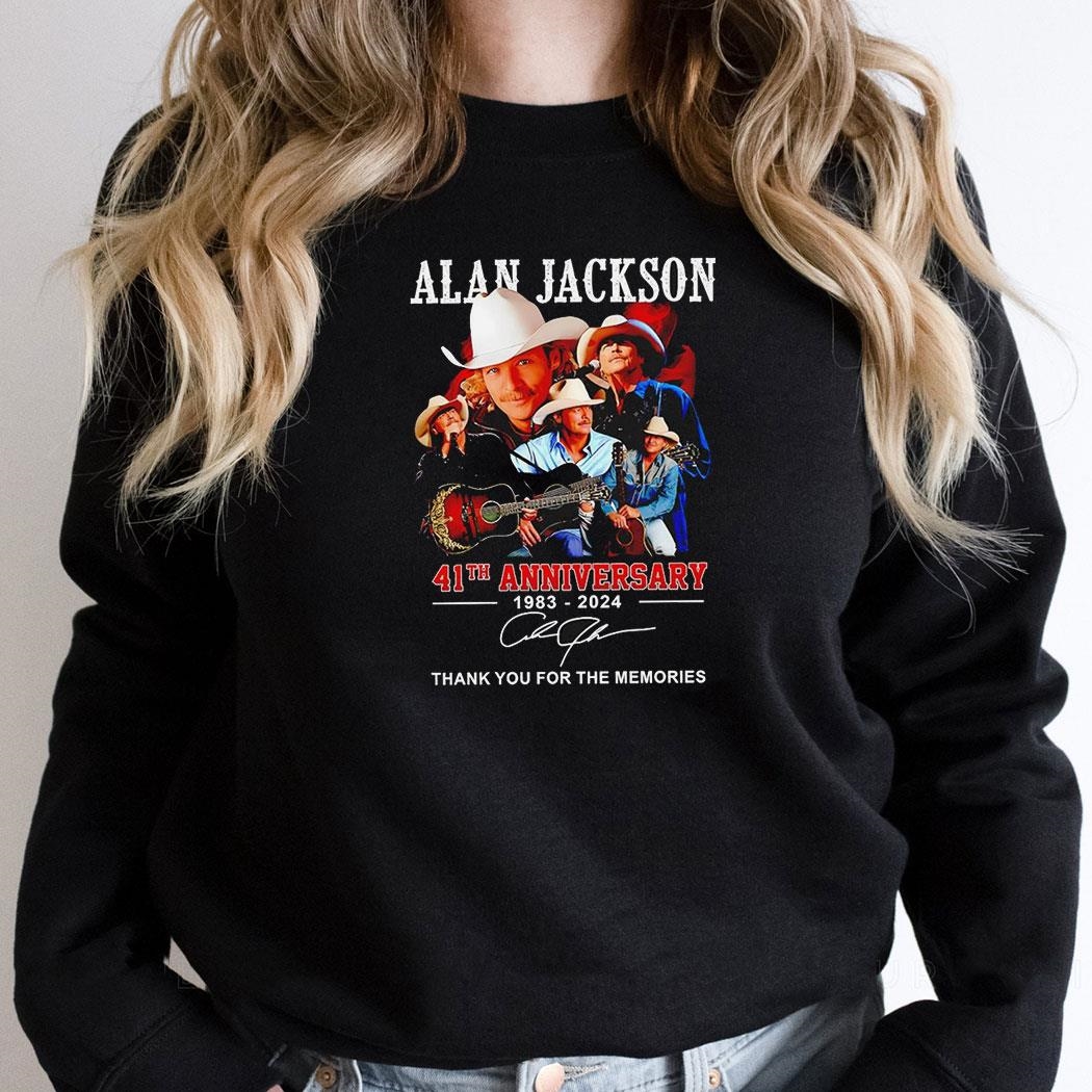 Alan Jacson 41th Anniversary 1983 2024 Thank You For The Memories Signature Shirt