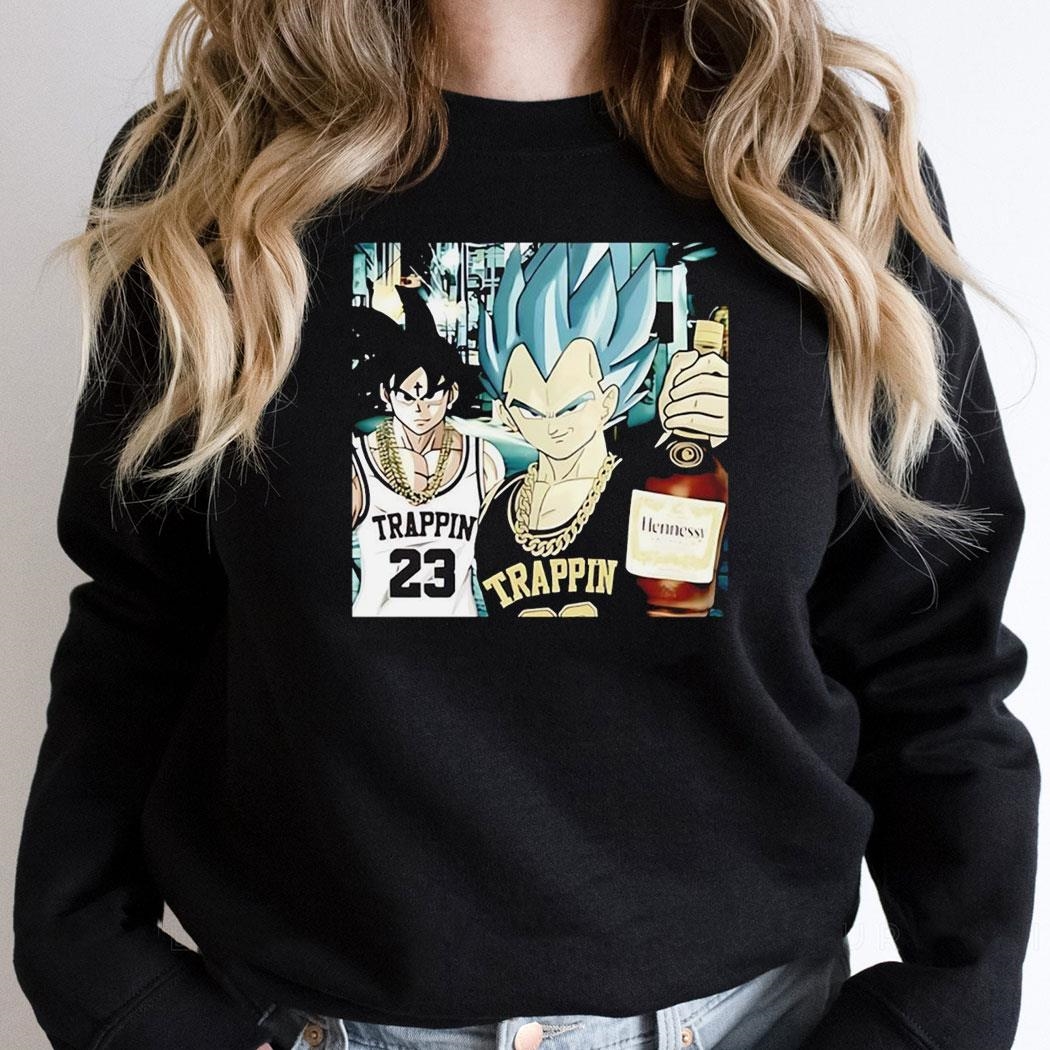 Goku And Vegeta Trappin Hennessy Tee Shirt