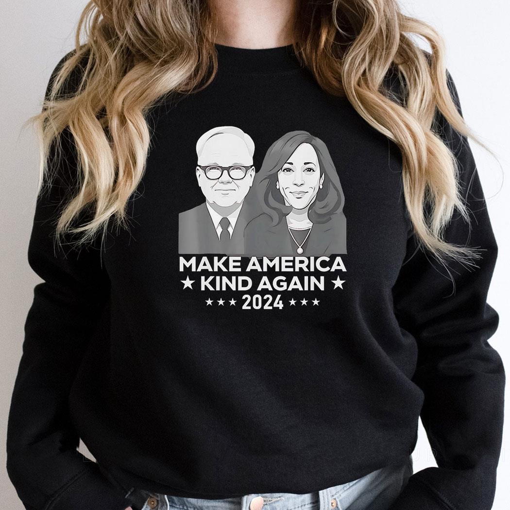 Harris Walz 2024 Make America Kind Again Graphic Shirt