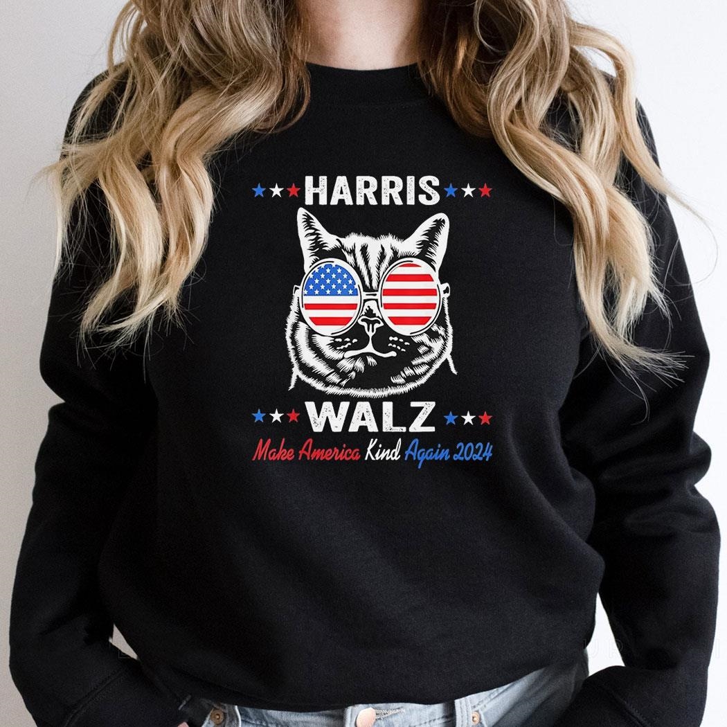 Harris Walz 2024 Make America Kind Again Usa Flag Shirt