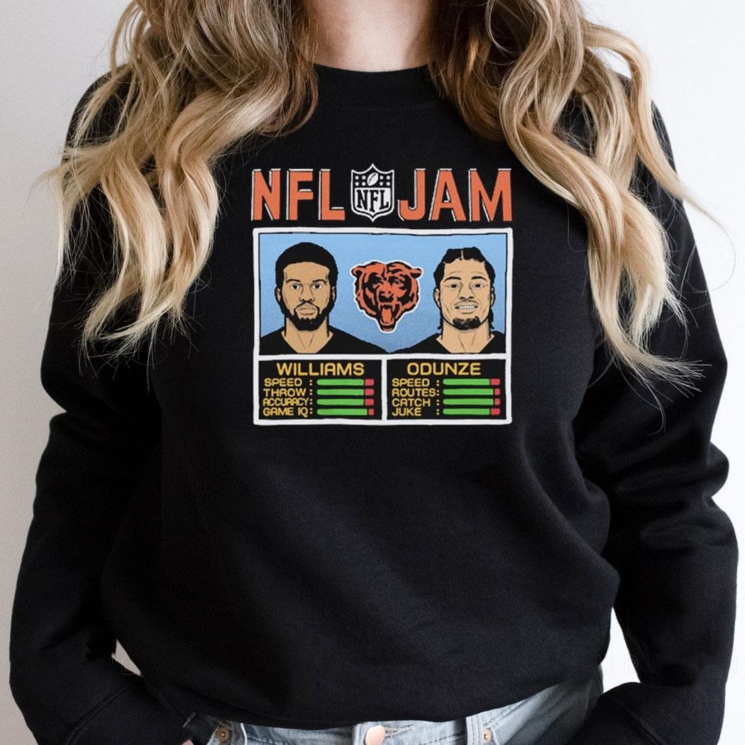 Nfl Jam Williams And Odunze Chicago Bears Shirt