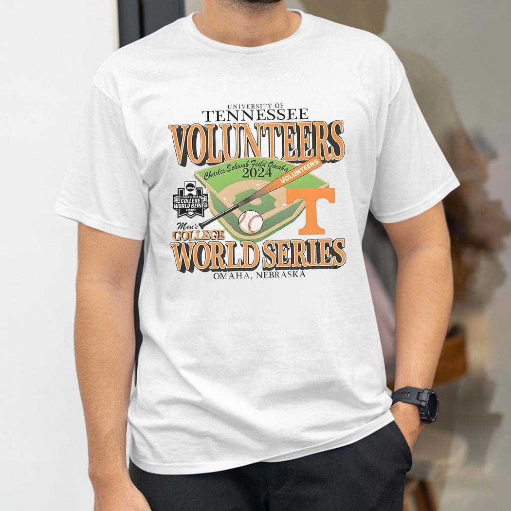 Tennessee Volunteers Charles Schwab Field Omaha 2024 Mens College World Series Shirt