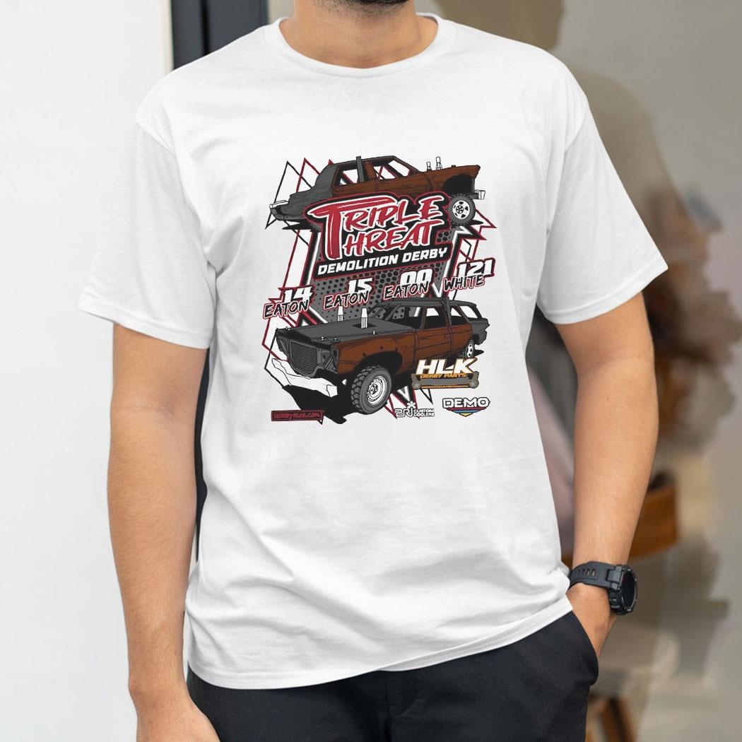 Triple Threat Demolition Derby Racing Graphic Shirt