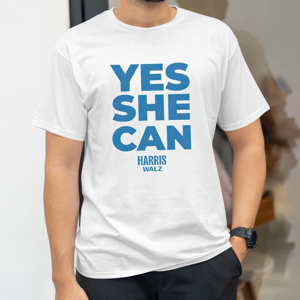 Yes She Can Harris Walz Shirt