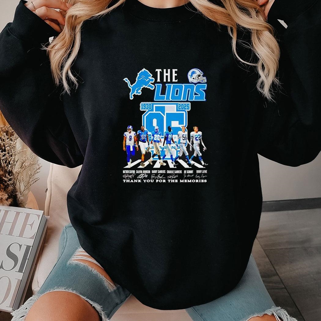 The Detroit Lions Nfc 1930 2025 95 Years Thank You For The Memories Shirt