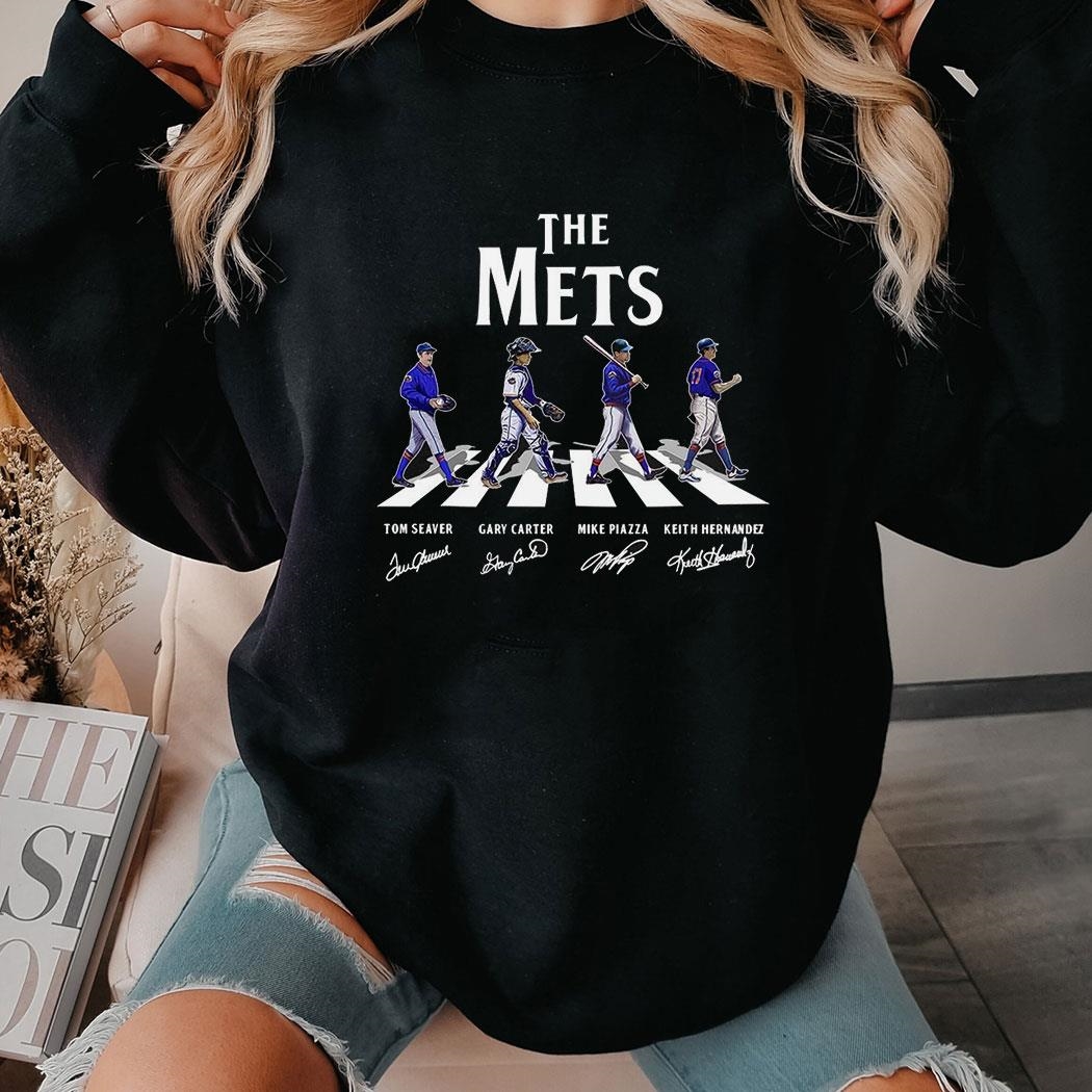 The New York Mets Tom Seaver Gary Carter Mike Piazza Keith Hernandez Signature Abbey Road Shirt