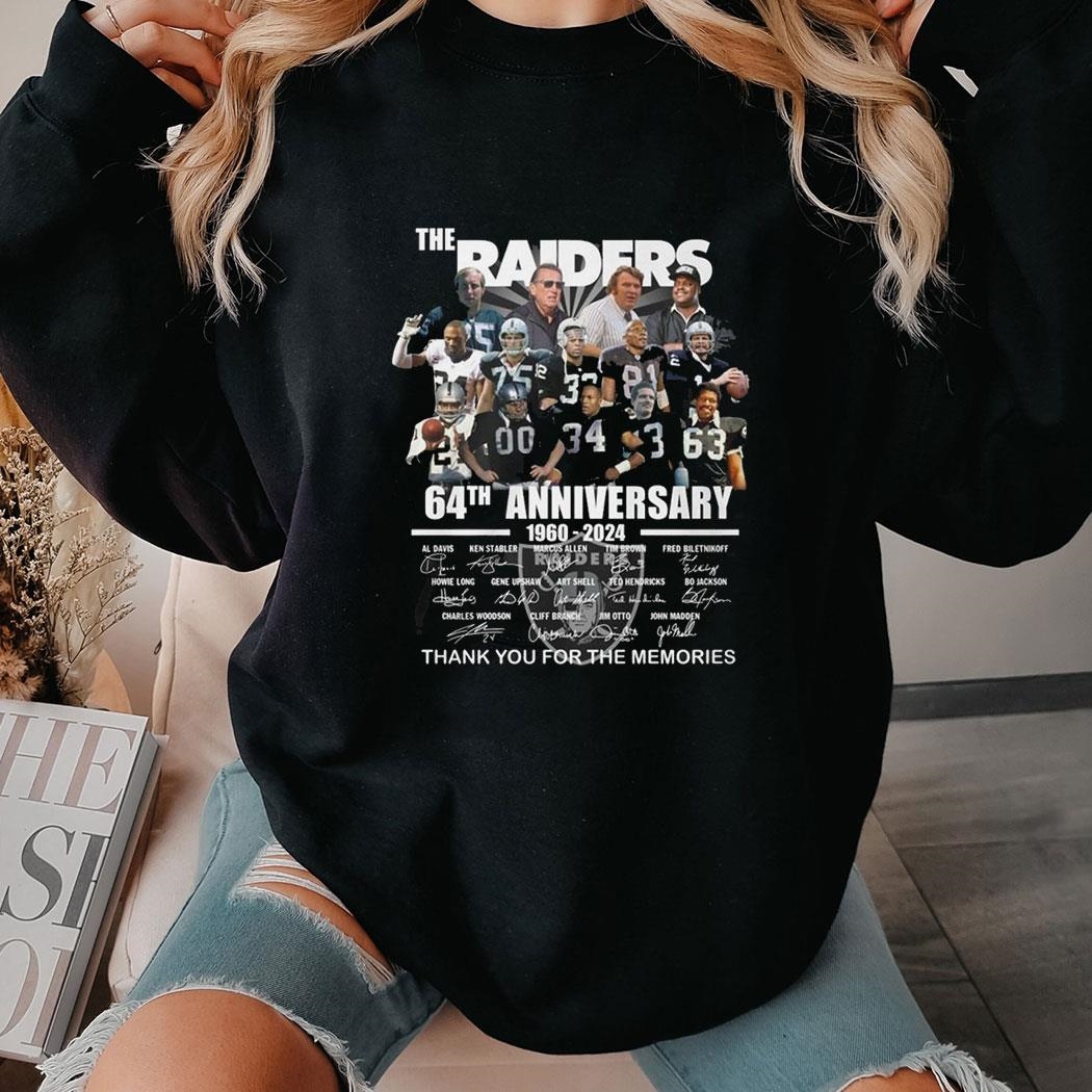 The Raiders 64th Anniversary 1960 2024 Thank You For The Memories Shirt